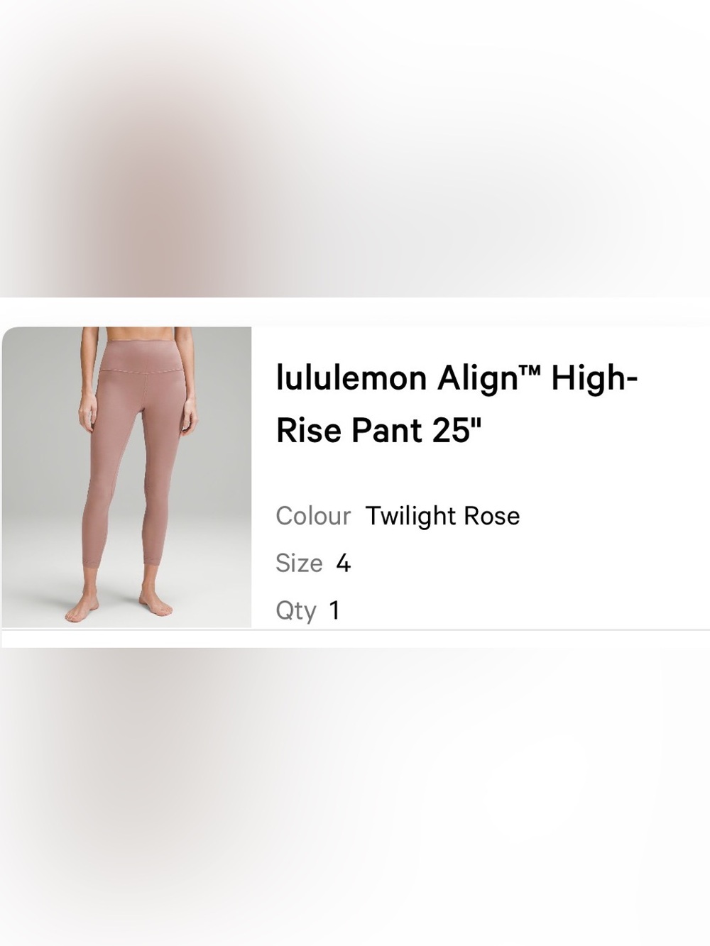 lululemon Align High-Rise 25" Pant in Twilight Rose